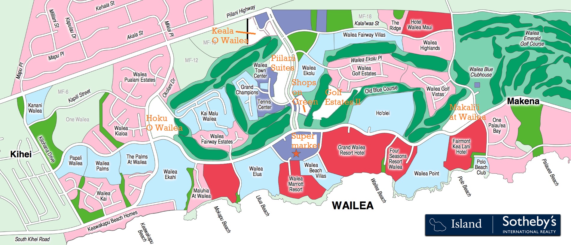 wailea map new developments